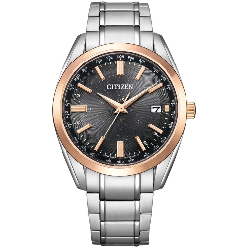 [CITIZEN] 腕時計 CITIZEN COLLECTION (電波時計/防水/) CB0264-55E KIZASHI Collection チタン 軽量 光発電エコ・ドライブ サファイアガラス メンズ ギフト ビジネス アナログ シンプル 秒針 高級 シルバー ピンクゴールド ブラック 黒 電波ソーラー