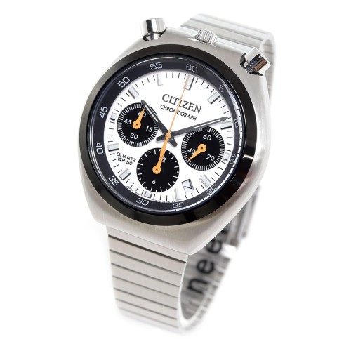 [シチズンコレクション]CITIZEN COLLECTION レコードレーベル ツノクロノ RECORD LABEL TSUNO CHRONO AN3660-81A 腕時計 メンズ ホワイト