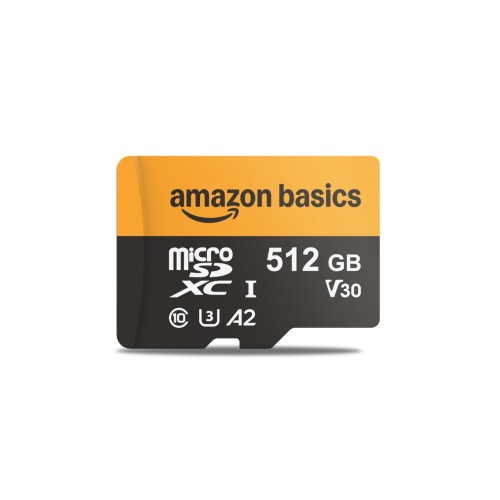 ベーシック 512GB microSDXCカード (アダプター付き) 読み取り速度最大200MB/秒 1個入り