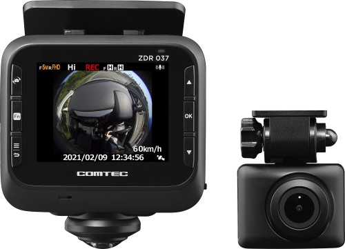 コムテック 車用 ドライブレコーダー 360度全方位+リヤカメラ ZDR037 800万画素360°カメラ全方位録画 STARVIS搭載リヤカメラ 後続車接近お知らせ機能 日本製 3年保証 GPS 駐車監視 補償サービス2万円 COMTEC [出張取付サービス対応]