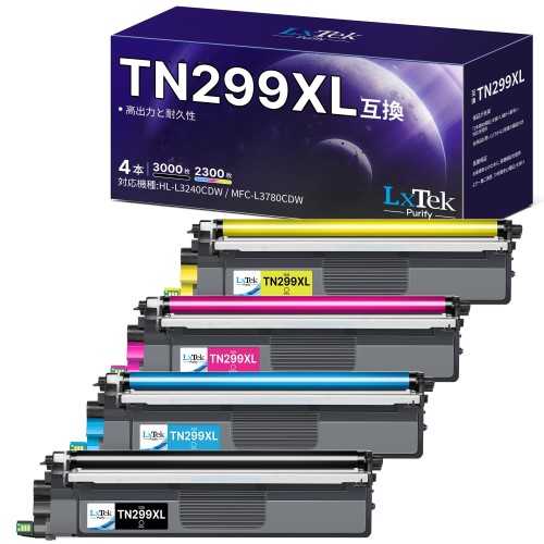 TN299XL Brother 用 トナーカートリッジ 299XLBK C M Y 4本セット ブラザー 用 トナー TN299 ブラック シアン マゼンタ イエロー 大容量タイプ HL-L3240CDW MFC-3780CDW HL L3240 MFC 3780 プリンタートナー