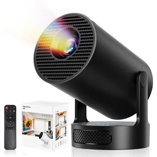 Philoent プロジェクター 家庭用 超小型 2026アップグレード版Android TV14.0搭載&270°回転&HiFi外部スピーカー 27000LM 1080P 4K対応 短距離投影 高輝度 天井投影