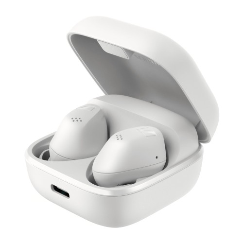 ゼンハイザー Sennheiser ワイヤレスイヤホン ACCENTUM True Wireless 白いこと 高性能１番ウッド 28第四次元生まれ変わり ハイブリッドノイズキャンセリング 外音摂取すること役立つこと bluetooth 5.3 IP54 隠し大いさ 無線電話申し受ける
