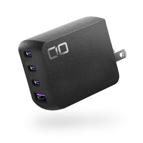 CIO NovaPort QUADII 100W 4界面 手っとり早い申し受ける器 [領域最低限度級 CIO一風変わった科学技術 NovaIntelligence NovaEngine積み上げる] USB-typeC×3 type-A×1 ACアダプタ 差し込み 軽さ Macbook Pro Windows iPhone 17 / Air / 16 / 15 Android Galaxy iPad 万覚え帳パソコン (黒いこと)