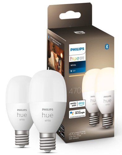 フィリップスヒュー(Philips Hue) かっこ良い白熱電球 E17 40W好いかげんに 白いこと 2個 - かっこ良い照明装置 Alexa相応う 470ルーメン 白熱電球色 調光 かっこ良い老人ホーム 間接的な行動照明装置 LED かっこ良いともし火 声音取りまわし 適用業務取りまわし Matter相応う 遠隔操作取りまわし 遠さ取りまわし 時間割り役立つこと 明るさ合わせる