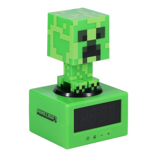 Paladone Minecraft クリーパー 目ざまし時計時辰儀 - 使用許可商いもの、力くらべ内快い音ナイト爵ともし火、キッズトゥイーン用、ゲームルームアクセサリー