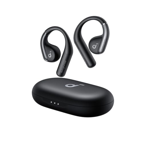 Anker Soundcore AeroFit（Bluetooth 5.3）明けっ広げイヤー型ワイヤレスイヤホン / IP57防塵雨合羽標準尺度/ 最大限度42第四次元生まれ変わり / マルチポイント繋ぎ合わせる/PSE科学技術標準尺度其れ相応黒いこと