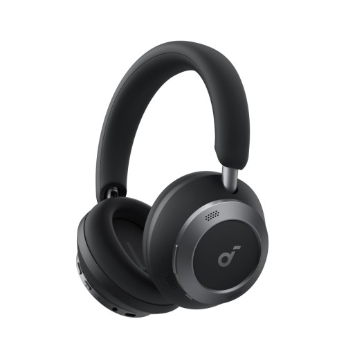 Anker Soundcore Space One Pro (Bluetooth 5.3 無線電話 受話器)最大限度60第四次元快い音生まれ変わり / ウルトラノイズキャンセリング 3.5 / LDAC/ハイレゾ相応う (無線電話/有線) / マルチポイント相応う/外音摂取すること/マイクロホン内蔵 真夜中黒いこと