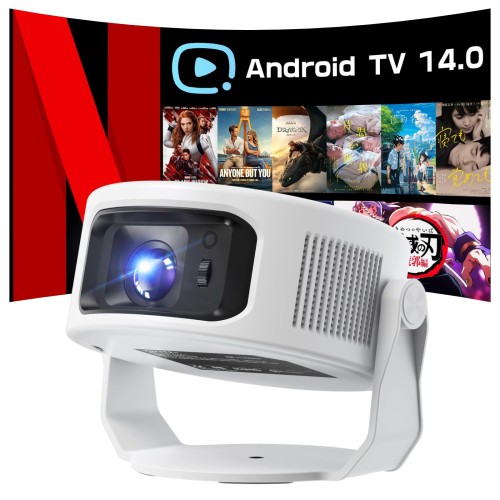 Philoent 映写機 身寄り用 小型 1080P 8K相応う＆HDR高活動的画質＆1400Ansi Android TV 14.0積み上げる HiFi金棒引き内蔵 上昇限度 静音 0.5M短距離投掛ける 無線LAN6 Bluetooth5.4 350大画面 自動小銃台形手を加える 介護ホーム芝居小屋 取りはらい能力のあるな軍事基地 差し上げ物HDMI/スマホ/パソコン/ヴィデオディスク/Sw