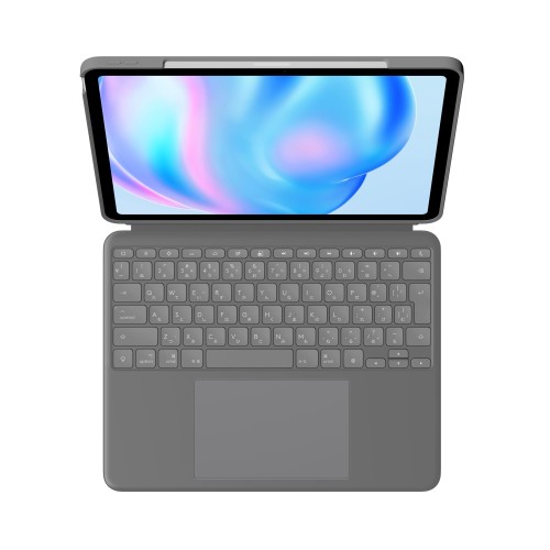 ロジクール Combo Touch iPad Air 13in M4  M3  M2 相応う iK1277GRA 鍵盤付き添い人 容れもの 軽さ 日本語申し合わせ 鍵盤 第4時人 第5時人 スマートコネクタ オックスフォード薄墨色