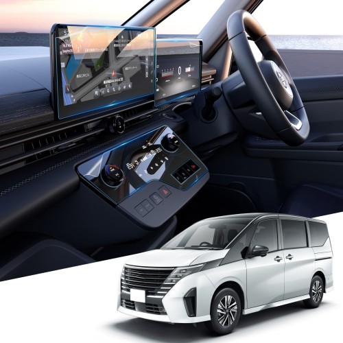 WEIPIN3点組:ナビ+メーター+エアコン保護フィルム 新型 日産 セレナ c28 e-power ナビ フィルム 12.3インチ カーナビ+メーター+エアコンパネル 各2枚入り セレナ C28 e-power アクセサリー パーツ ナビ 指紋防止 傷防止 HD 超透明 低反射 貼付簡単 2022~現行
