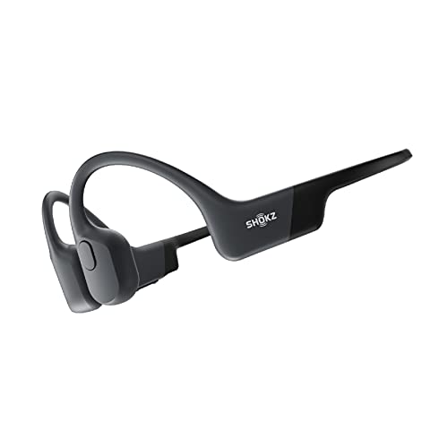 Shokz (ショックス) OpenRun 骨伝導イヤホン ワイヤレス Bluetooth5.1 オープンイヤーヘッドホン 耳を塞がない 自動ペアリングヘッドフォン マイク付き 技適認証済み ランニング・スポーツイヤフォン IP67防塵防水 急速充電 8時間再生 ブラック