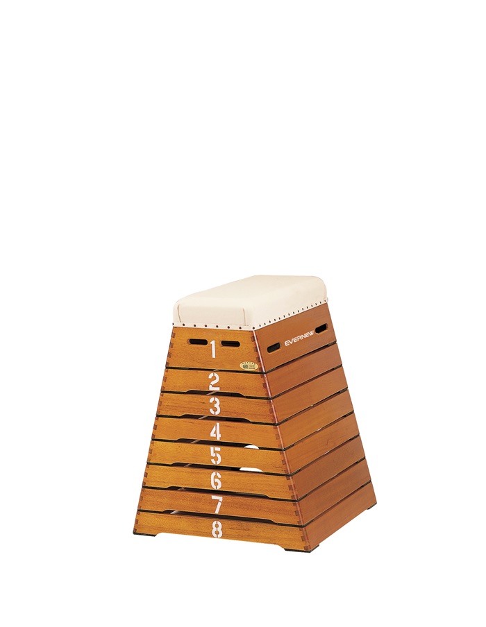 重い1段目を運びやすいように正面 側面にも持ち手を付けています 送料無料 受注生産品 エバニュー Ekf301 Evernew とびばこ とび箱小型8段 Ekf301 とびばこ 跳び箱 とび箱 8段 エンジョイ特選館