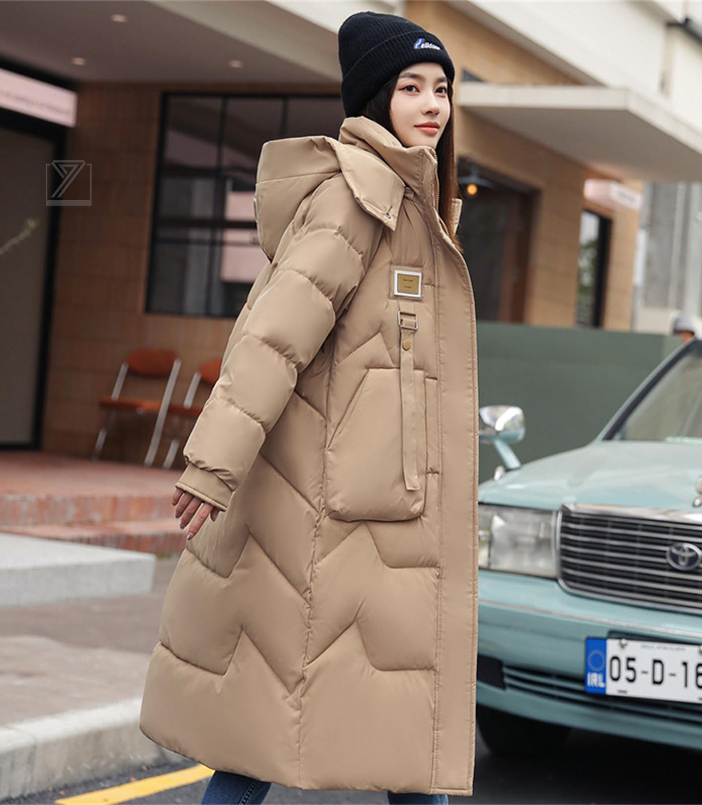 無地 ゆったり ア 冬 フード付き 冬服 レディース 着痩せ 防寒 厚手 ロングコート 中綿コート 大きいサイズ ベンチコート