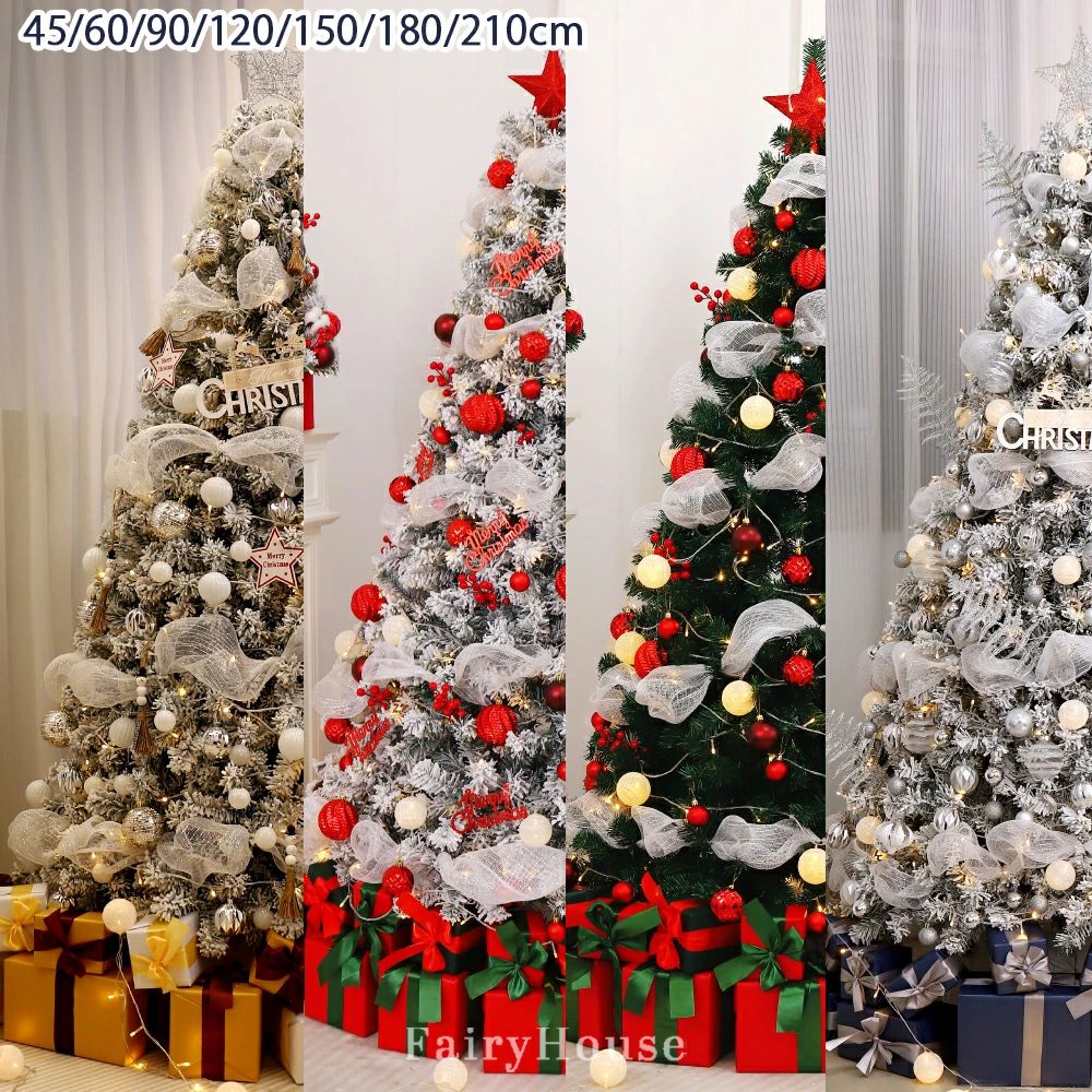 飾り 星 LEDライト付き オーナメントセット 210cm 180cm 150cm 120cm 90cm 60cm 45cm オーナメント&LEDセット クリスマスツリー|エンジョイ工房