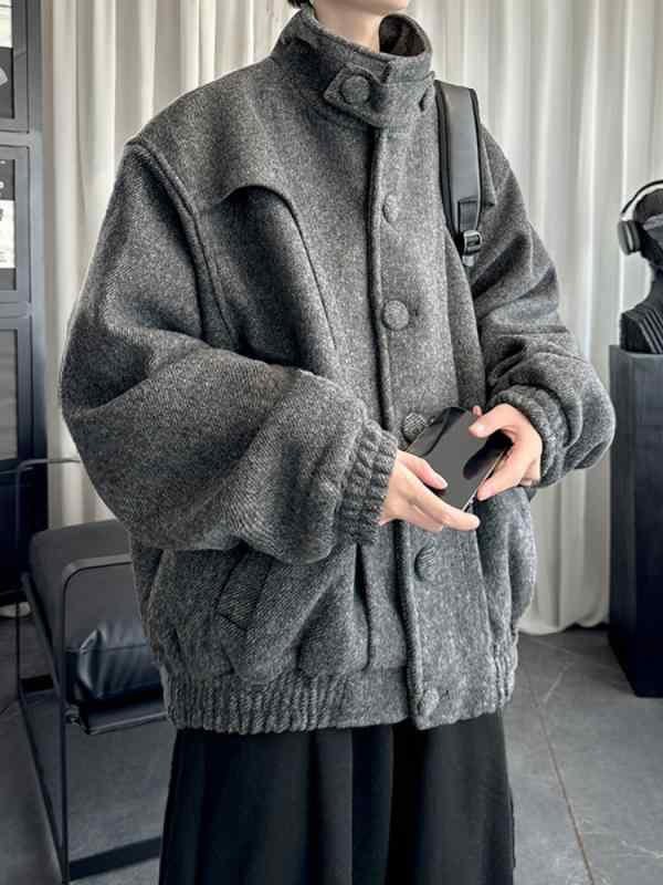 ジャケット 厚手 コート アメリカンレトロウール ストリート かっこいい 大人 シンプル オシャレ 男性用 服 ファッション メンズ