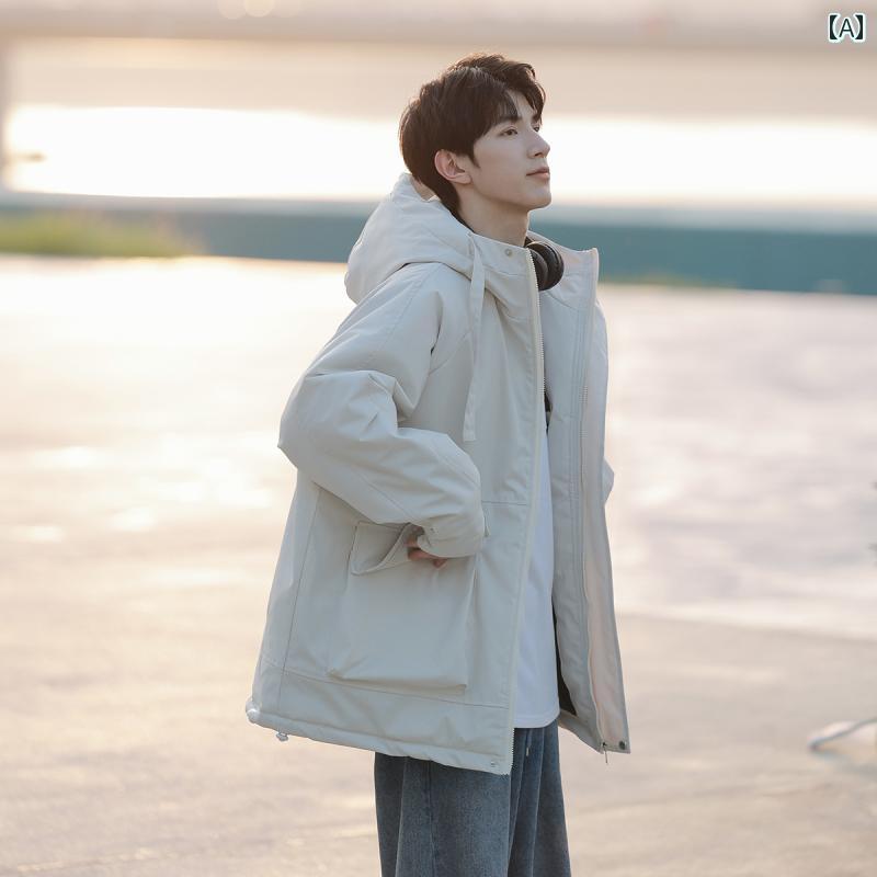 用厚手 ジャケット ダウンコットン ジャケット ストリート かっこいい 大人 シンプル オシャレ 男性用 服 ファッション メンズ