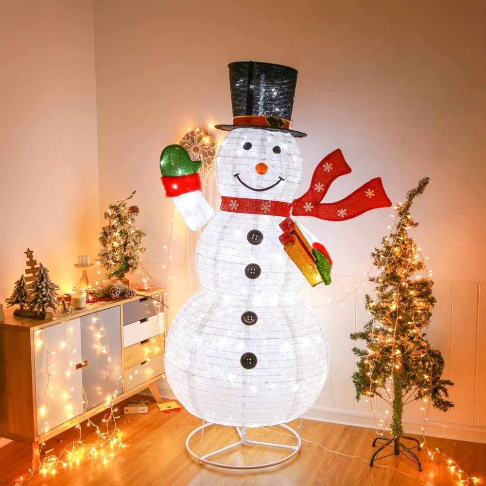 屋外 クリスマス 置物 雪だるま スノーマン モチーフライト 高さ120/180cm ガーデンライト クリスマス LED