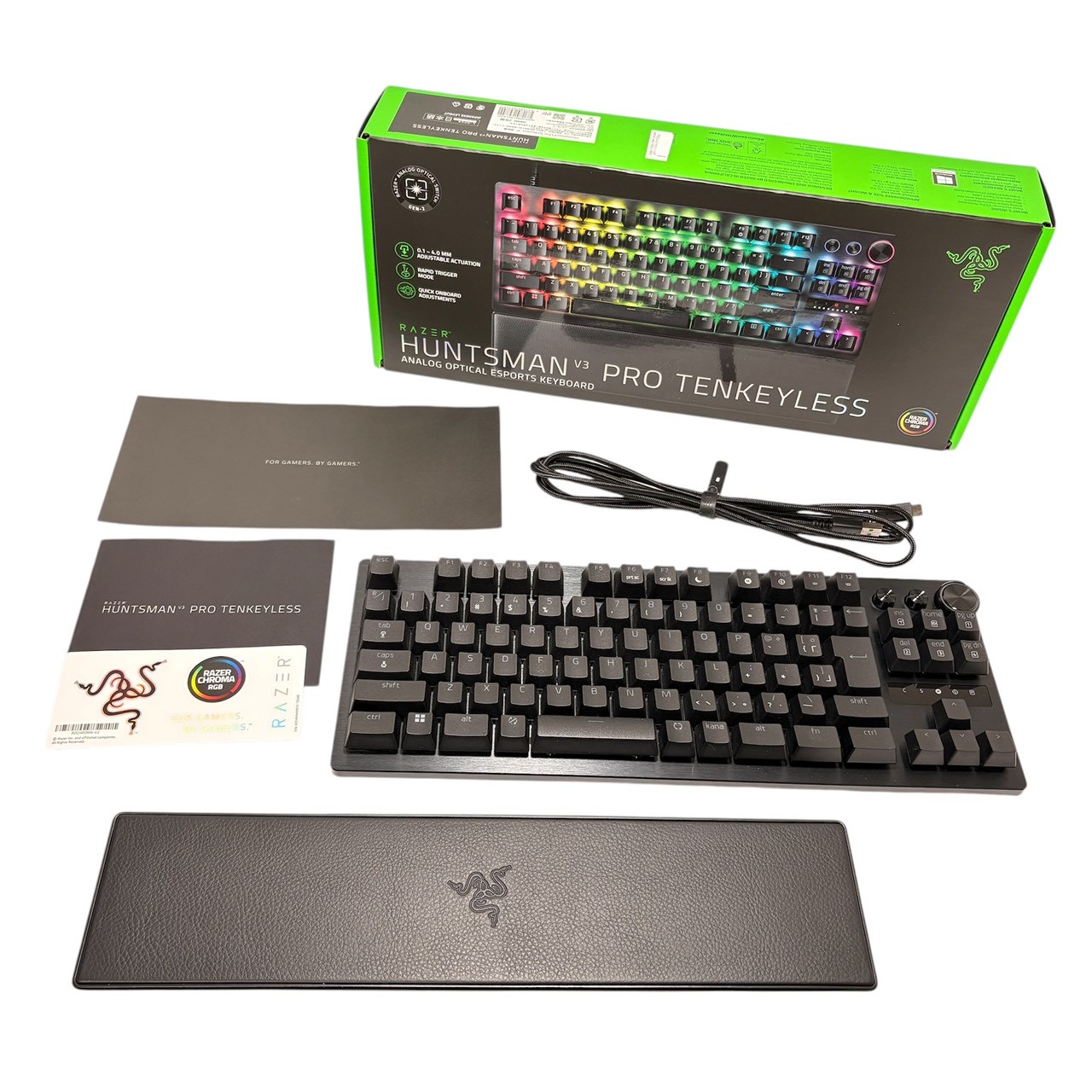 【中古品】ラピッド銃の引き金 積み上げる Razer レイザー Huntsman V3 Pro Tenkeyless JP 合わせる能力のあるなアクチュエーション積み上げるのアナログ ゲーミングキーボード オプティカルスイッチ 押下圧 40G リストレスト属する 日本語取り合わせ ハンツマン ブイスリー 労働者階級 テンキー受け答え ジェイピー