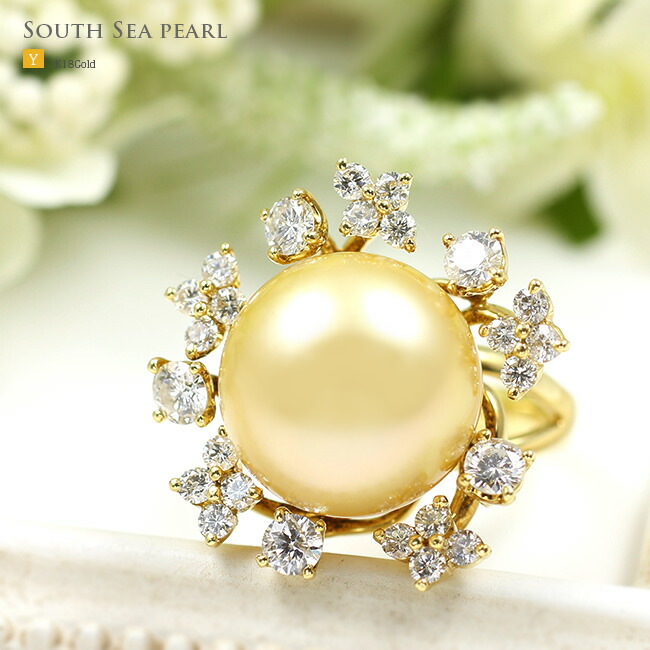 K18マベパールダイヤモンドリング TASAKI タサキ リング 田崎 マベパール ダイヤモンド 0.20 真珠