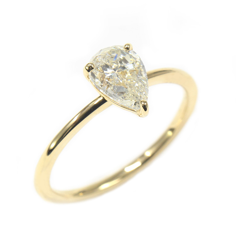 帆さま専用。ペアシェイプリングのダイヤモンドのソーティング ダイヤモンド リング 1.514ct SI2-M-ペアシェイプカット