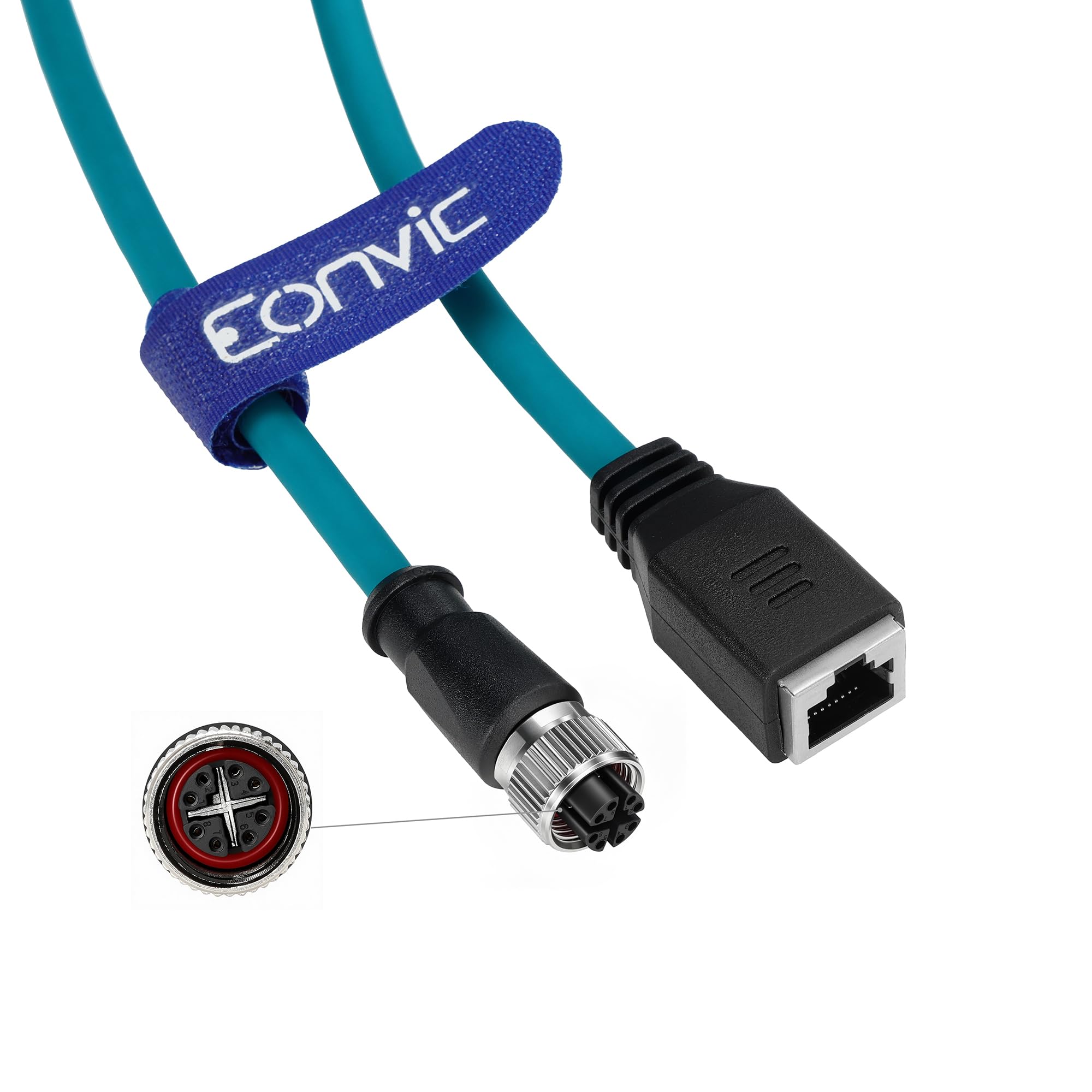 イーサネット取りひろげる有線テレビ RJ45刃針 M12 8いの一番X吊りひも刃針 CAT6 ギガビット 1000Mbps 250MHz 4x2x26AWG導電体 IP67雨合羽 純銅中核グループ 金メッキ接触点 二重遮蔽物 捩じり有りの実 PVC製 耐摩耗 耐屈曲 耐腐食 耐経
