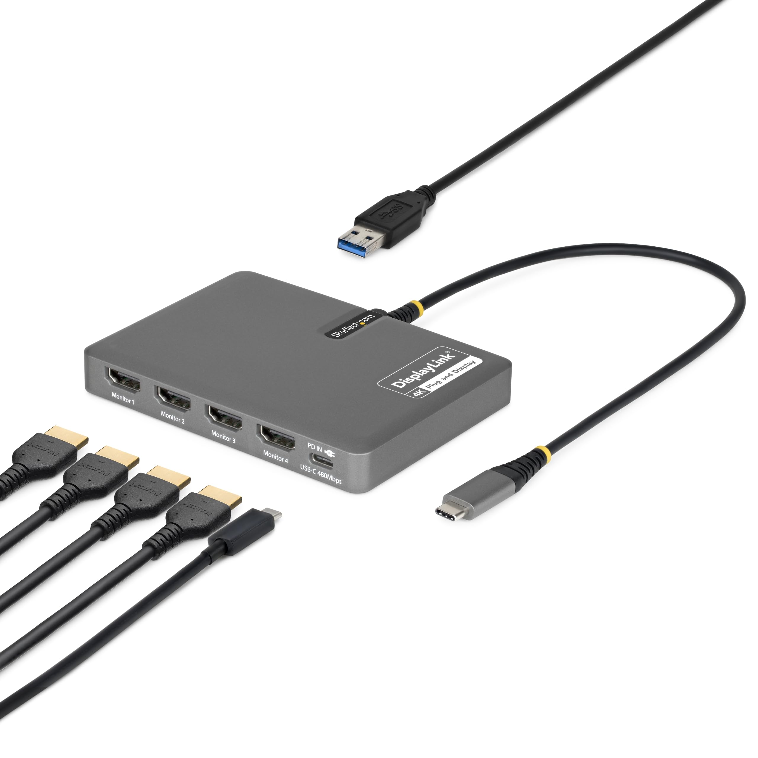 縛ステイション USB-C 4画面 4K 60サイクル HDMI 取りひろげるアダプタ 140W PD相応う USB-Aこしき