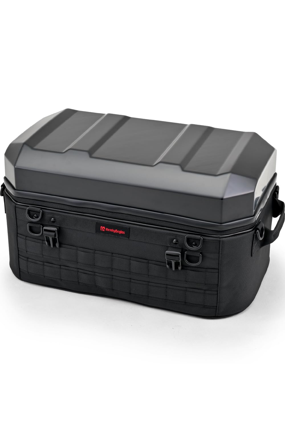 ヘンリービギンズ デイトナ バイク シートバッグ シェル 45L DH-775 大容量 キャンプツーリングバッグ ブラック HenlyBegins デイトナ 48676 固定ベルト付属 ハードシェル形状 ツーリングバッグ|エンリルくらし館
