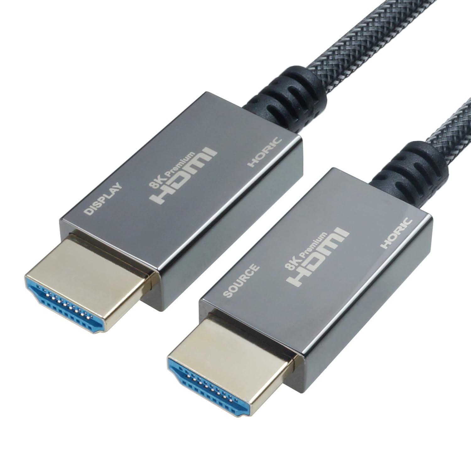 HDMI有線テレビ 10m 8K 60p 4K 120p グラスファイバー 48Gbps 2.1判定基準 HDR相応う メッシュ印字機 黒いこと 金メッキコネクタ 1年次引き受ける