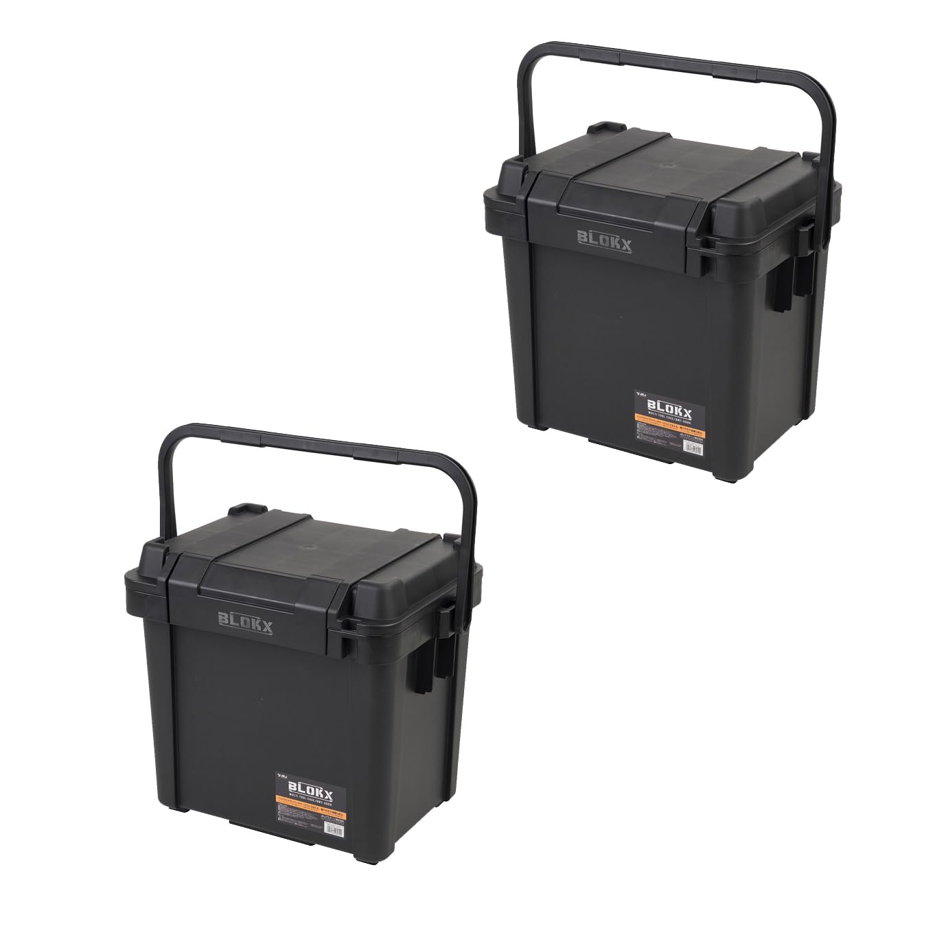 JEJアステージ BLOKX 500H マルチツールケース 2個セット 日本製 電動工具 収納ケース インパクトドライバー 収納 耐荷重500kg 頑丈 鍵穴付 盗難防止 ハードケース 工具箱 幅52&times;奥行36&times;高さ43.5cm ｜エンリルくらし館