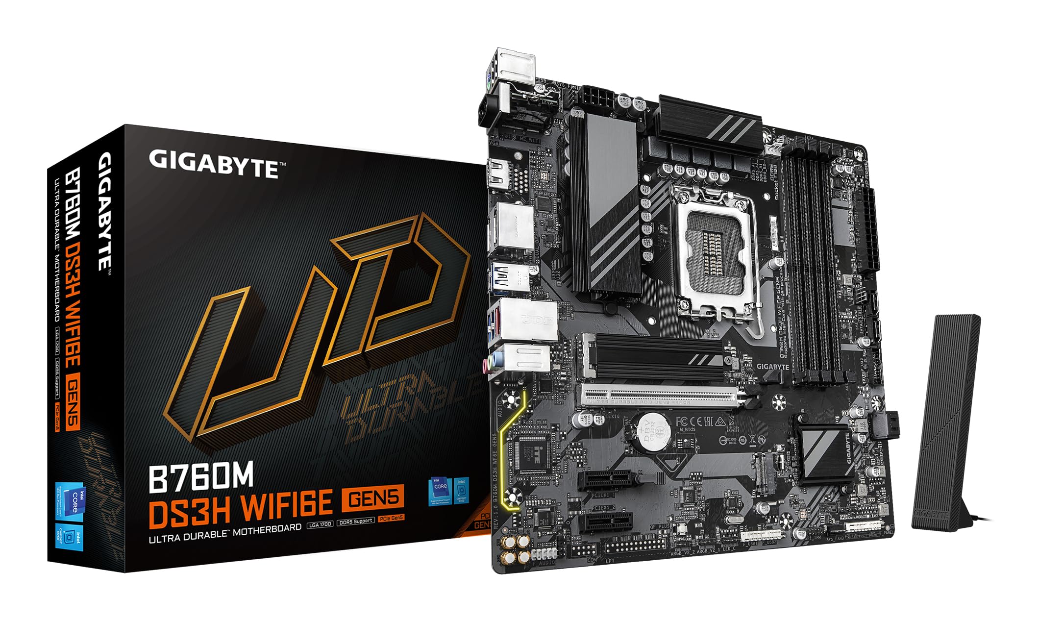 GIGABYTE B760M DS3H AX マザーボード Intel 第14世代 13世代 12世代対応 LGA1700 Micro-ATX DDR5対応 Wi-Fi 6E Bluetooth PCIe 5.0対応 MB6763｜エンリルくらし館