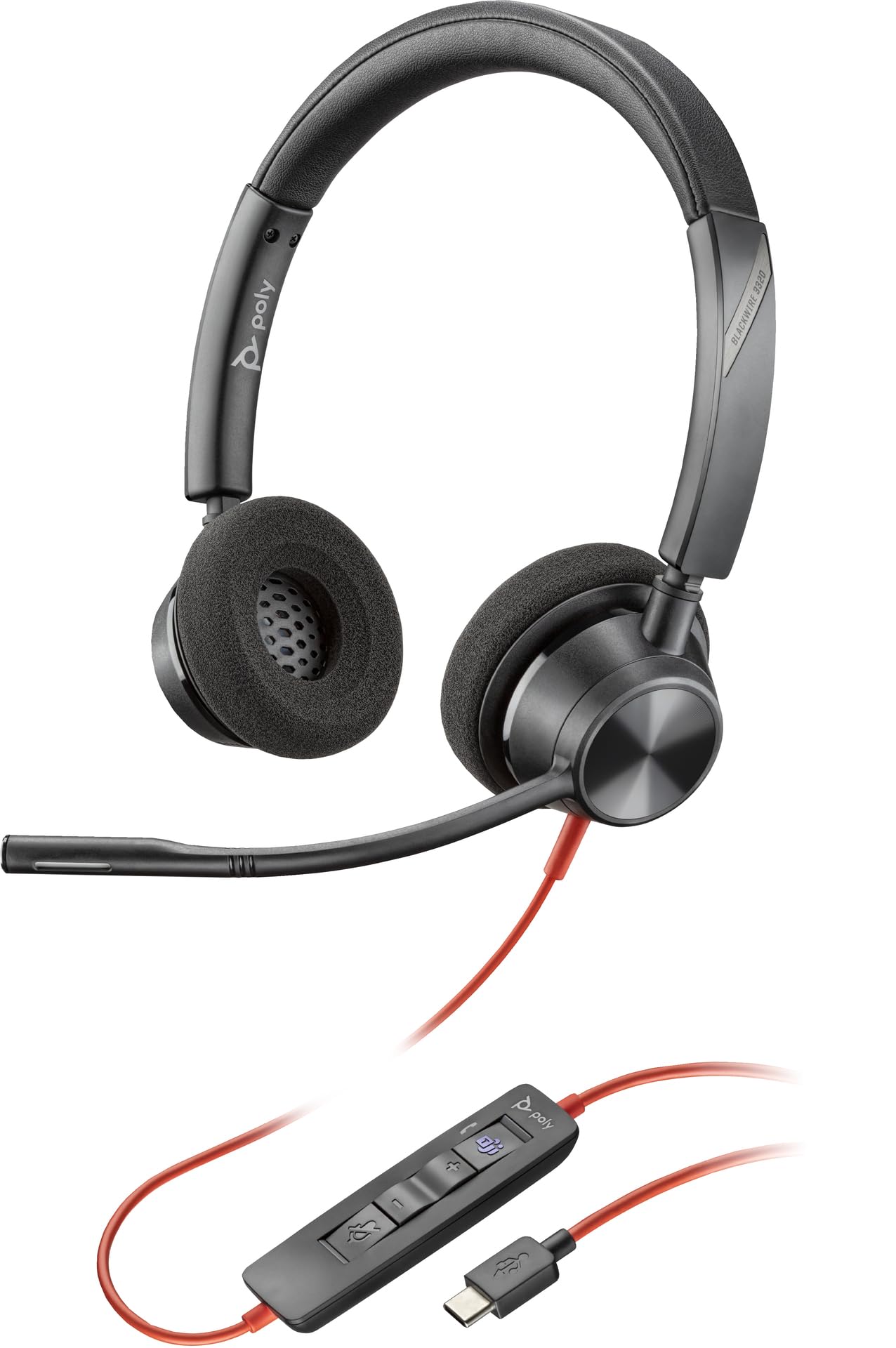 Poly 有線ヘッドセット Blackwire 3320 USB-C USB-A 両耳 ノイズキャンセリング マイク付き PC ビジネス テレワーク ヘッドホン｜エンリルくらし館 8,293円