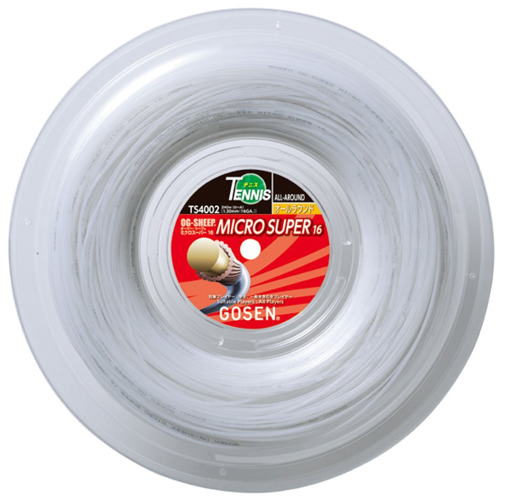 ゴーセン 硬式テニスストリング ロール OGシープ ミクロスーパー16 240m ホワイト TS4002W GOSEN ガット 1.30mm 定番モデル|エンリルくらし館