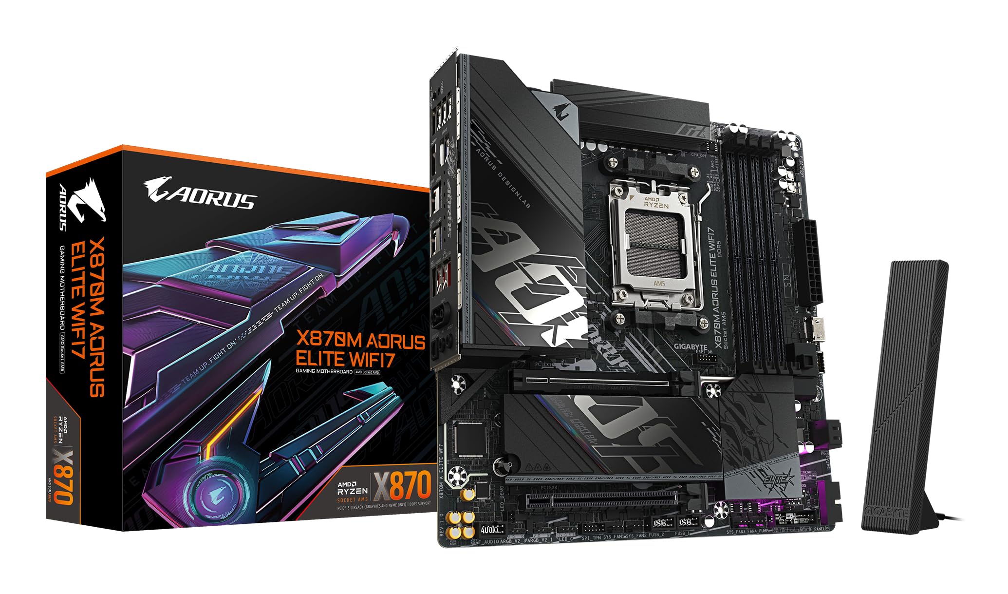 母ちゃんゲーム盤 Micro-ATX AMD X870 AM5 DDR5 PCIe 5.0 M.2 Wi-Fi 7 USB4 ヒートシンク積み上げる