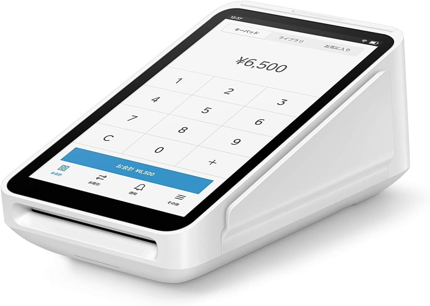 Square ターミナル キャッシュレス決済端末 プリンター内蔵 ポータブルPOS クレジットカード PayPay 電子マネー タッチ決済対応 A-SKU-0609 ホワイト|エンリルくらし館