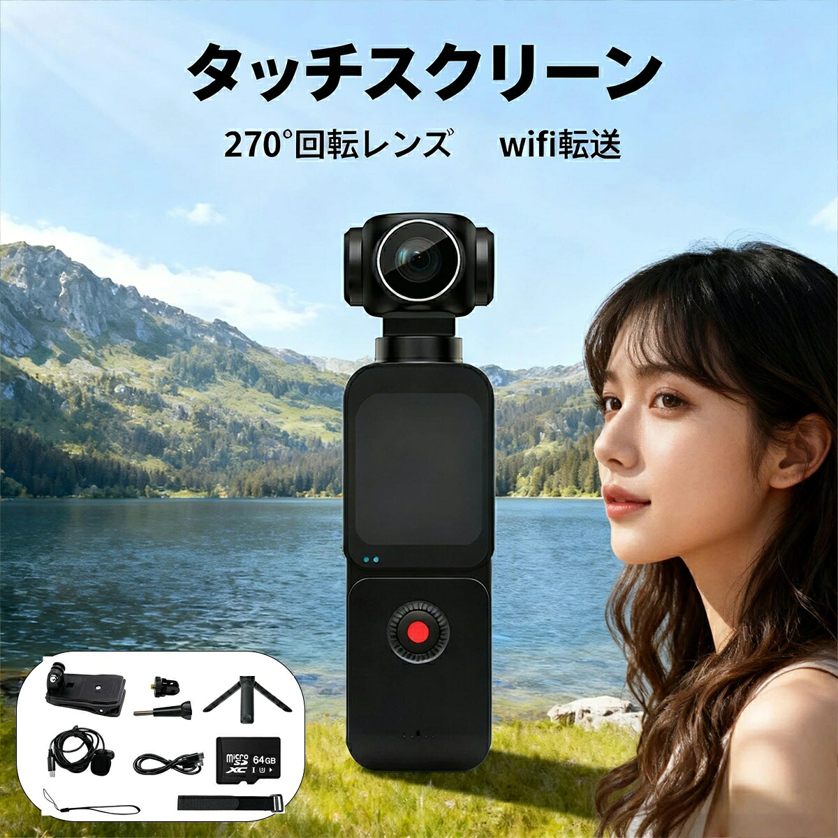 【SNSで話柄】動き写真器 5K 4K タッチパネル 高画質 75MP 日本製CMOS テレビカメラ 270度回転させる 水晶体 自動二輪車 銀輪 車載 映像映画化 超軽さ Vlog ディジカメ 坦々たる 新品 WIFI積み上げる 新品 6軸手ぶれ手を加える 十分な量な付属品 新生産物 お子さん 未経験者 お子さん教え子差し上げ物