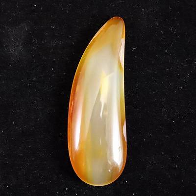 北海道 花石産 メノウ 瑪瑙 非加熱 38mmティアドロップ ルース 3.7g｜榎本通商