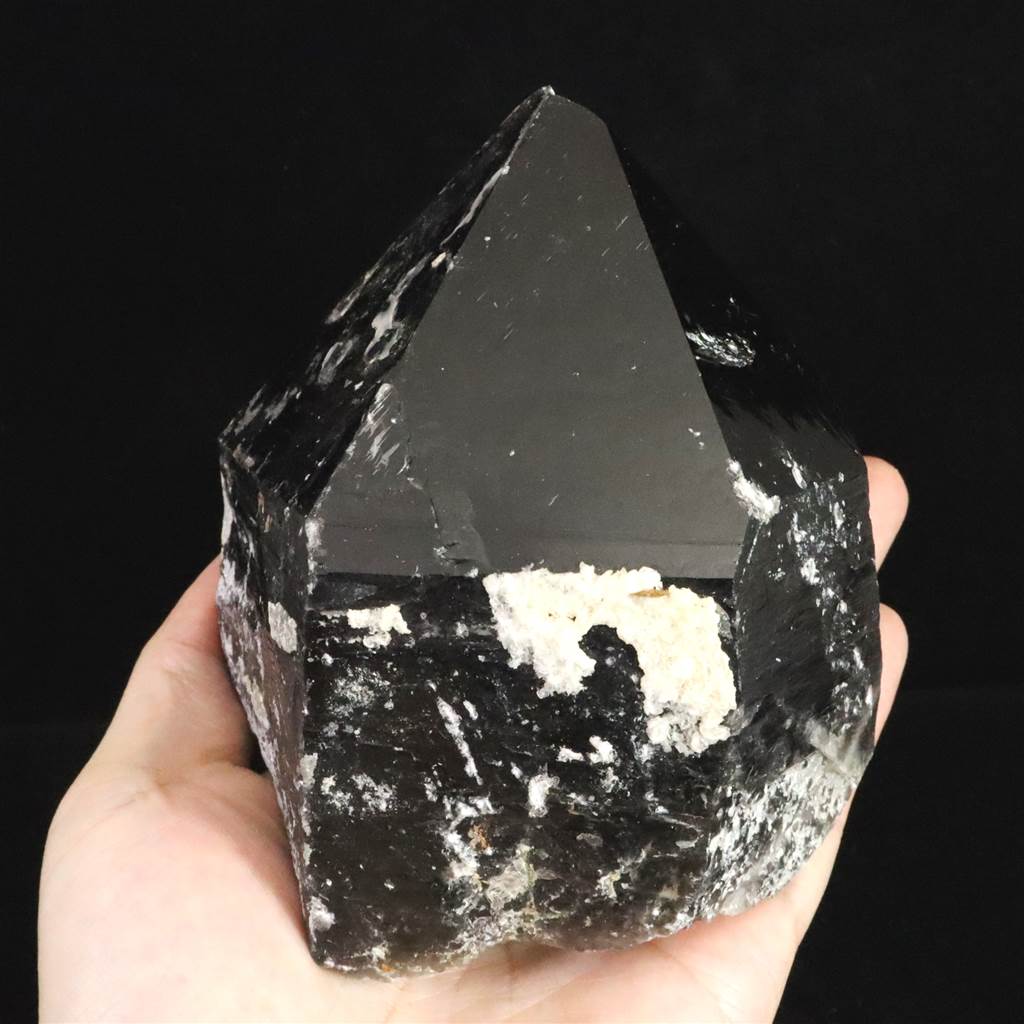 楽天市場】中国山東省産 黒水晶 モリオン 133mm ポイント原石