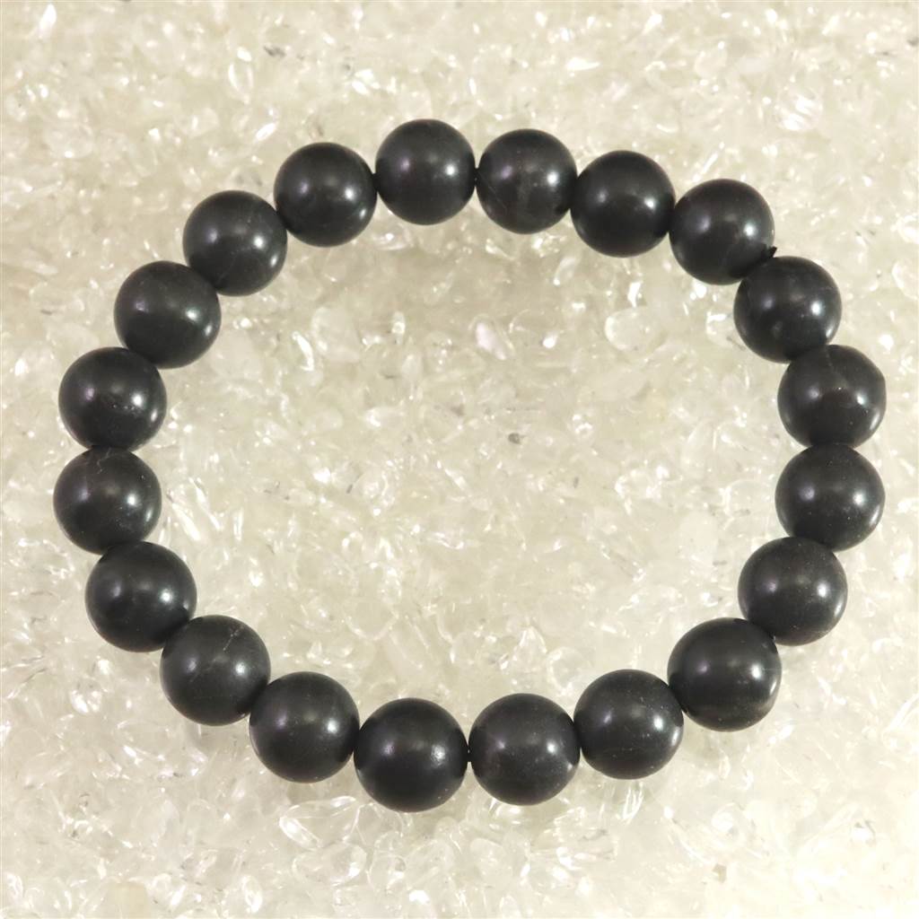 ゲルマニウム 10mm玉ブレスレット ディレクトリーカード付　27.5ｇ