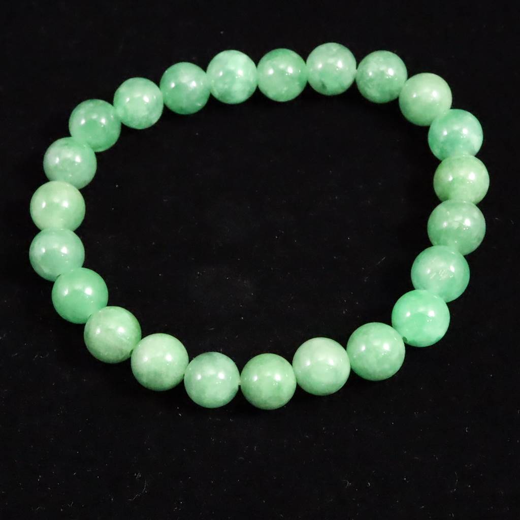 ミャンマー産Aランク翡翠スカイブルーのパワーストーンブレスレットAB977 ミャンマー産Aランク翡翠スカイブルーのパワーストーン