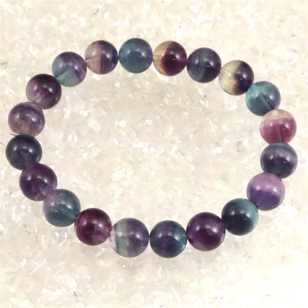 楽天市場】ミックスフローライト 9ミリ 内周約17センチ ブレスレット