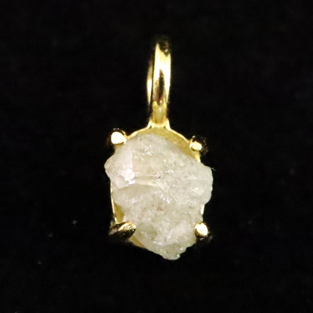 天然 グレー ダイヤモンド 原石 ペンダントトップ 0.28g