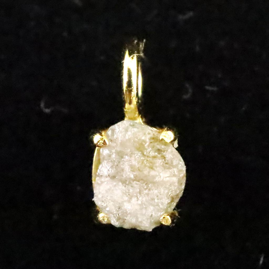 天然 グレー ダイヤモンド 原石 ペンダントトップ 0.27g