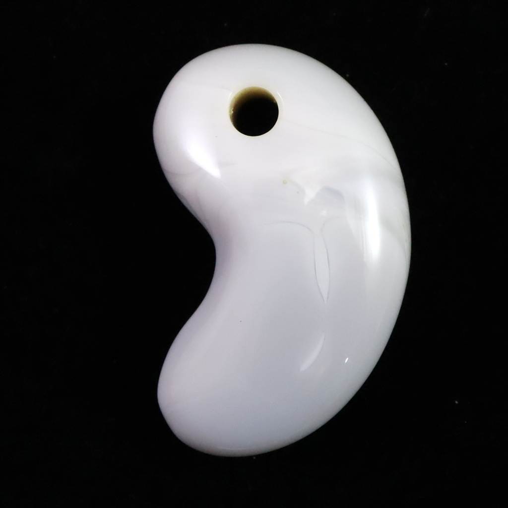 天然石メノウ花 北海道 花石メノウ 瑪瑙 AAAグレード 原石 片面磨き ペア 77.6g