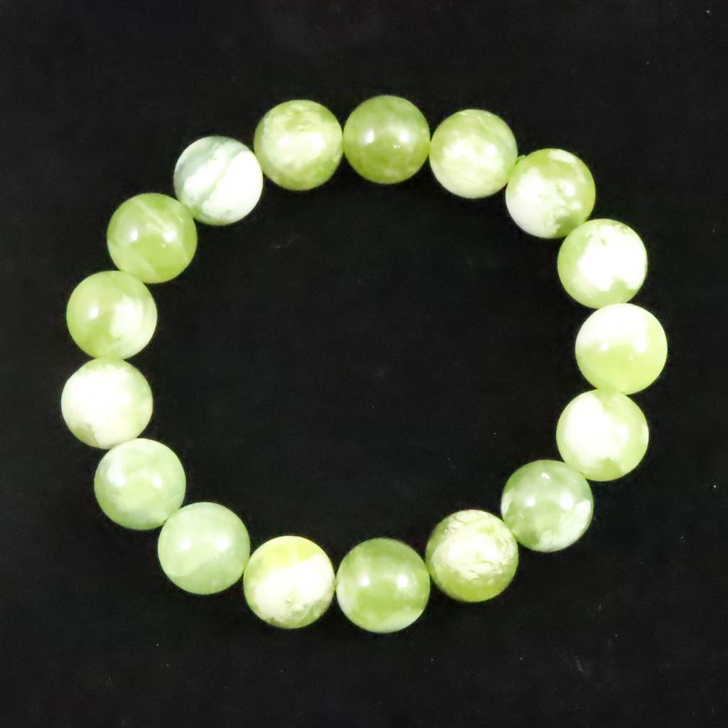 ロシアンジェイド ネフライト 軟玉 12.5mm玉　ブレスレット 46.7g