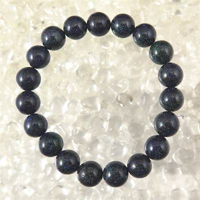 ブルーブラック　マトリックスオパール（3A)　10mm玉ブレスレット