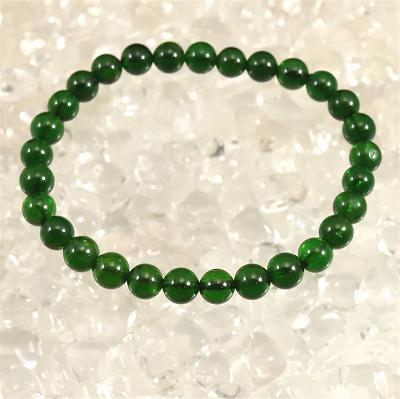 クロムダイオプサイド(5A) 6mm玉ブレスレット 11.8g