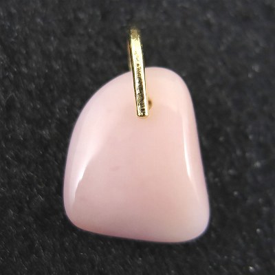 ピンクオパール タンブル ペンダントトップ K18YG 1.65g