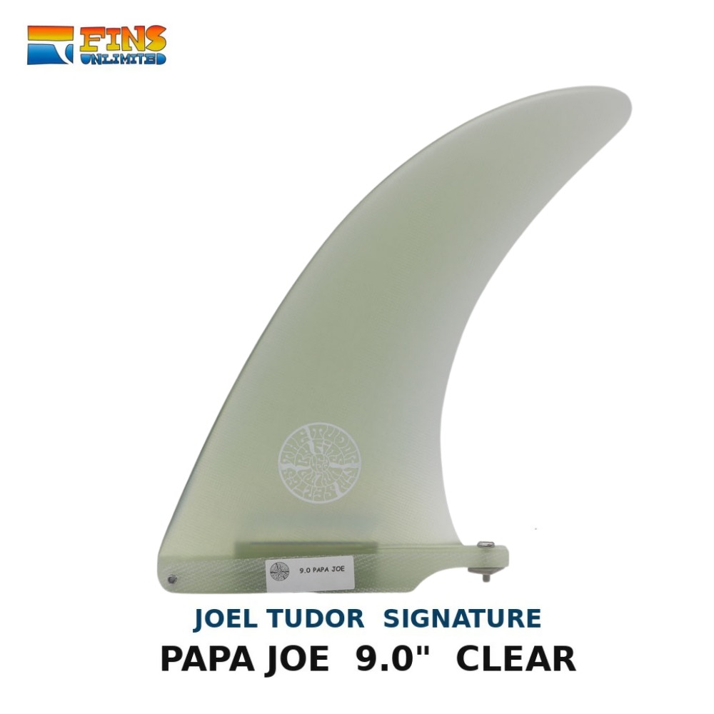 FINS UNLIMITED(フィンズアンリミテッド)Joel Tudor ジョエル・チューダー Papa Joe 9.0インチ ロングボード センターフィン シングルフィン クリア Made in USA|サクラ サーフ&スポーツ 江ノ島