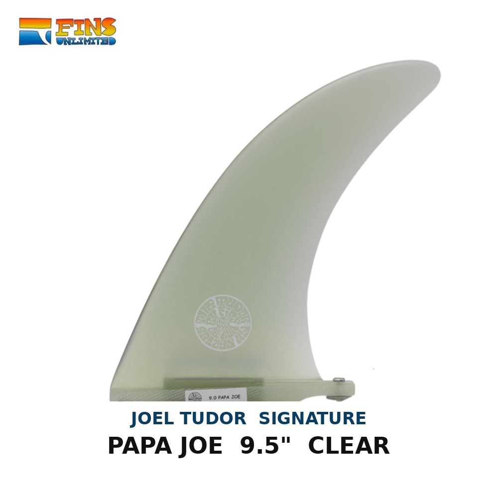 FINS UNLIMITED（フィンズアンリミテッド）Joel Tudor ジョエル・チューダー Papa Joe 9.5インチ ロングボード センターフィン シングルフィン クリア Made in USA｜サクラ　サーフ＆スポーツ　江ノ島 13,217円